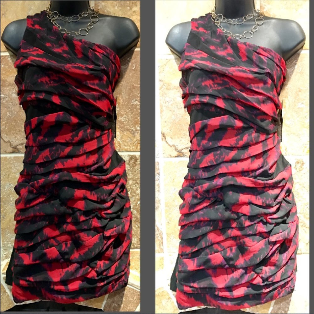 Amazing colors 1 shoulder dress